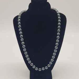 Beads Necklace – Vintage ladies Hematite semi-precious gemstone necklace